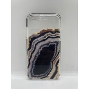 IPHONE 11 PHONE CASE SEMI-CLEAR GLITTER GEODE